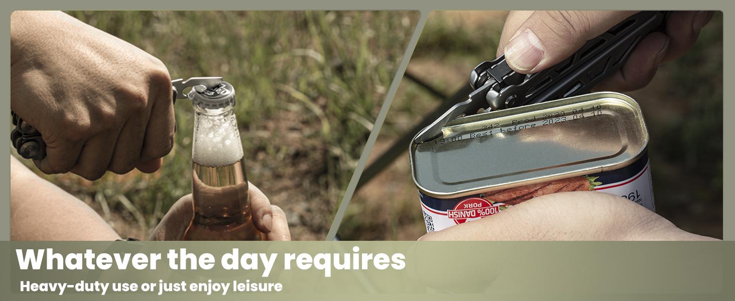 Multitool, 17-in-1 Stainless Steel Multi Tool Pliers with Self-Locking, Pocket Knife, Nylon Sheath, Professional (EDC) Multi-Tool for Survival, Camping, Hunting, Hiking, Gifts for Men