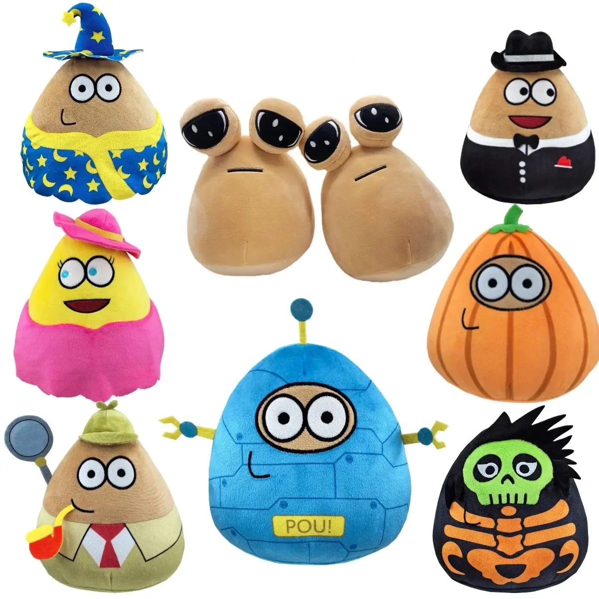 22cm Hot Game My Pet Alien Pou Plush Toy - Furdiburb Stuffed Animal Doll for Stress Relief, Emotional Regulation & Classic Novelty Play, Alien-Themed Toy, Alien Themed Stuff