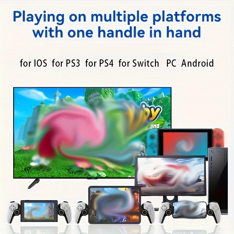 Wireless Game Controller with Hall Effect Joystick and Trigger Buttons - Multi-Platform Controller for PS3/PS4/Switch/iOS/Android/PC - Rechargeable Lithium Polymer Battery, Ergonomic Design, Fashionable Style, Durable Construction, Suitable for Mobile Gam