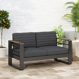 ARCH GIOVANNA Loveseat 2-Seater Couch Small Sofa for Living Room Indoor Outdoor Compact Design Comfortable Seat for Apartment Patio Balcony Black Home Furniture Household Product Search Terms for US Online Shopping, Home Furniture and Household