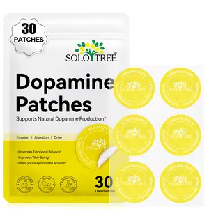 Solotree Dopamine Patches 30pcs, Gentle Skin-Friendly & Ultra-Thin Breathable Design, High Adhesive, Reusable Daily Use Patches