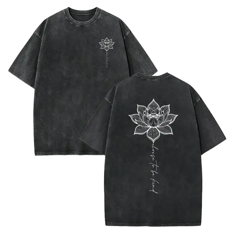 Boho Lotus Mandala Shirt - Choose To Be Kind Tshirt - Cute Flower Mandala Graphic Tee - Yoga Gift For Her - Meditation Gifts