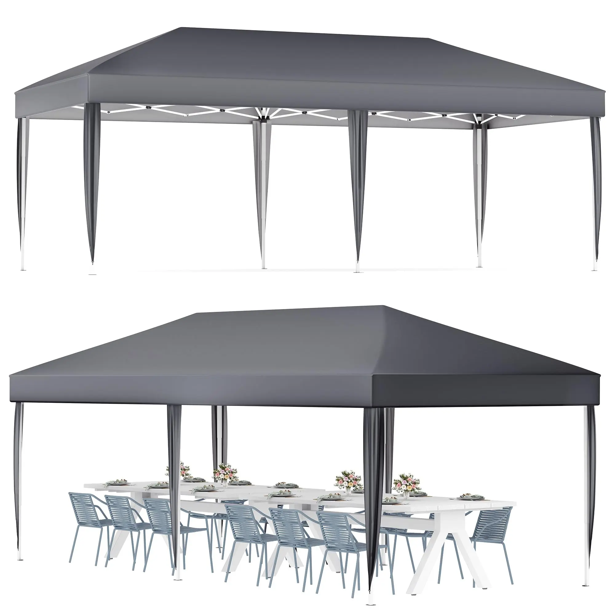 10x20ft Heavy Duty Pop Up Canopy Tent ⛺ Commercial Grade Instant Shelter for Parties, Weddings, BBQ & Outdoor Events