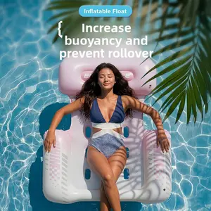 Portable recliner floating bed, inflatable floating mattress, foldable mesh floating bed, water supplies