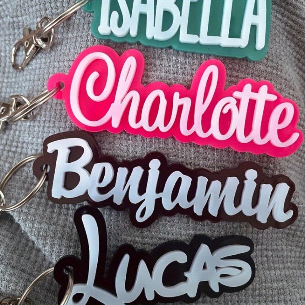 Custom Acrylic Name Keychain • Personalized Letter Jewelry • Perfect for Bags, Suitcases, Etc.• Ideal Gift for Friends, Family, Birthdays, Thanksgiving, Mid-Autumn Festival, Graduation, Etc