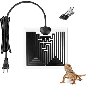 Reptile Heating Pad 6x5.5 Inch Under Tank Heater, 5W Low Energy Graphene Heating Mat for Terrarium, Safe & Even Warming for Snake Lizard Gecko Turtle Frog Hermit Crab Plastic/Glass Cages