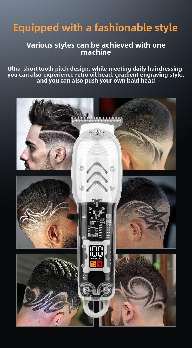 Professional hair clipper, new smart home-use carving and trimming electric trimmer, shaver, dog grooming clipper
