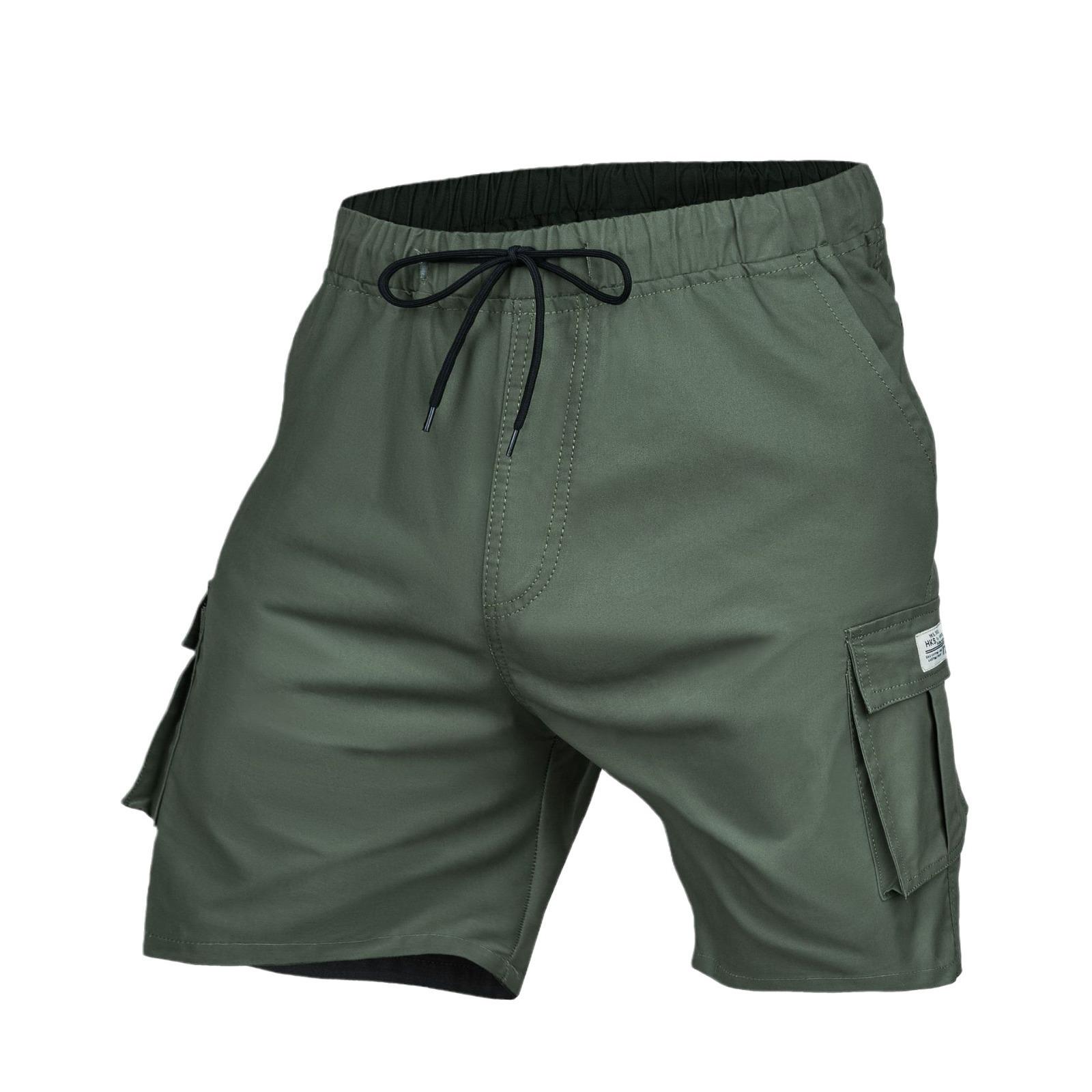 Camouflage work shorts for men, 2026 summer thin men's straight pants, loose casual beach pants