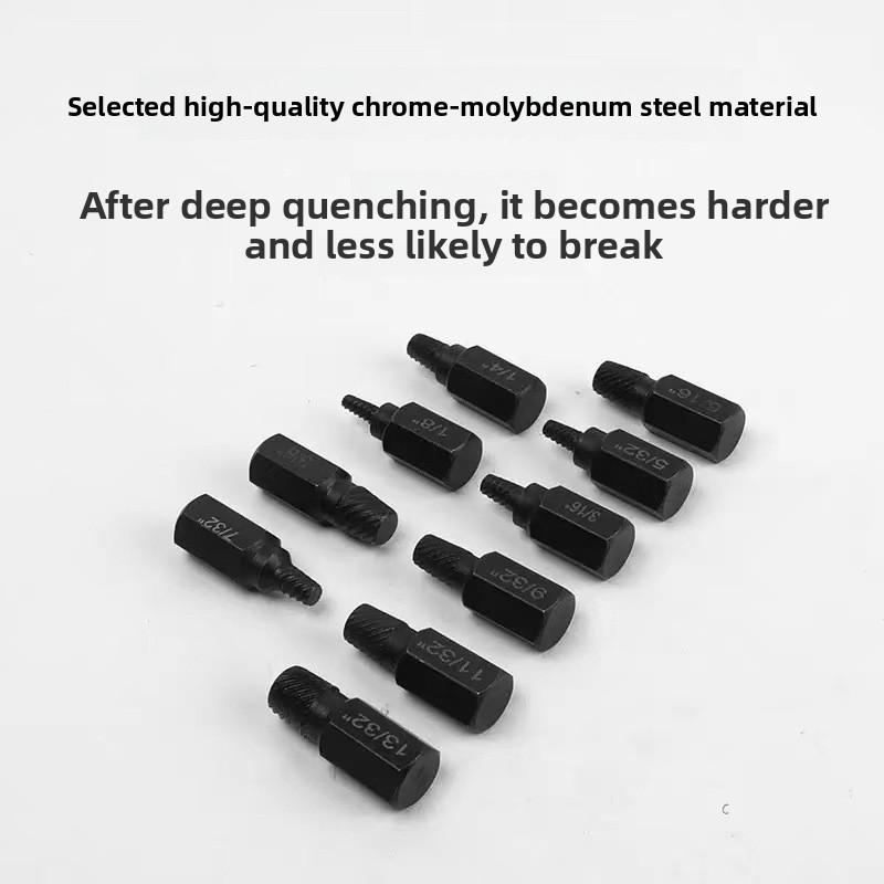 14-piece nut and bolt extractor tool for removing damaged or defective nuts, screws, and hex bolts basin wrench battery impact household maintenance sink storage box pipe organizer rack tire change special durable hand universal socket wrench place