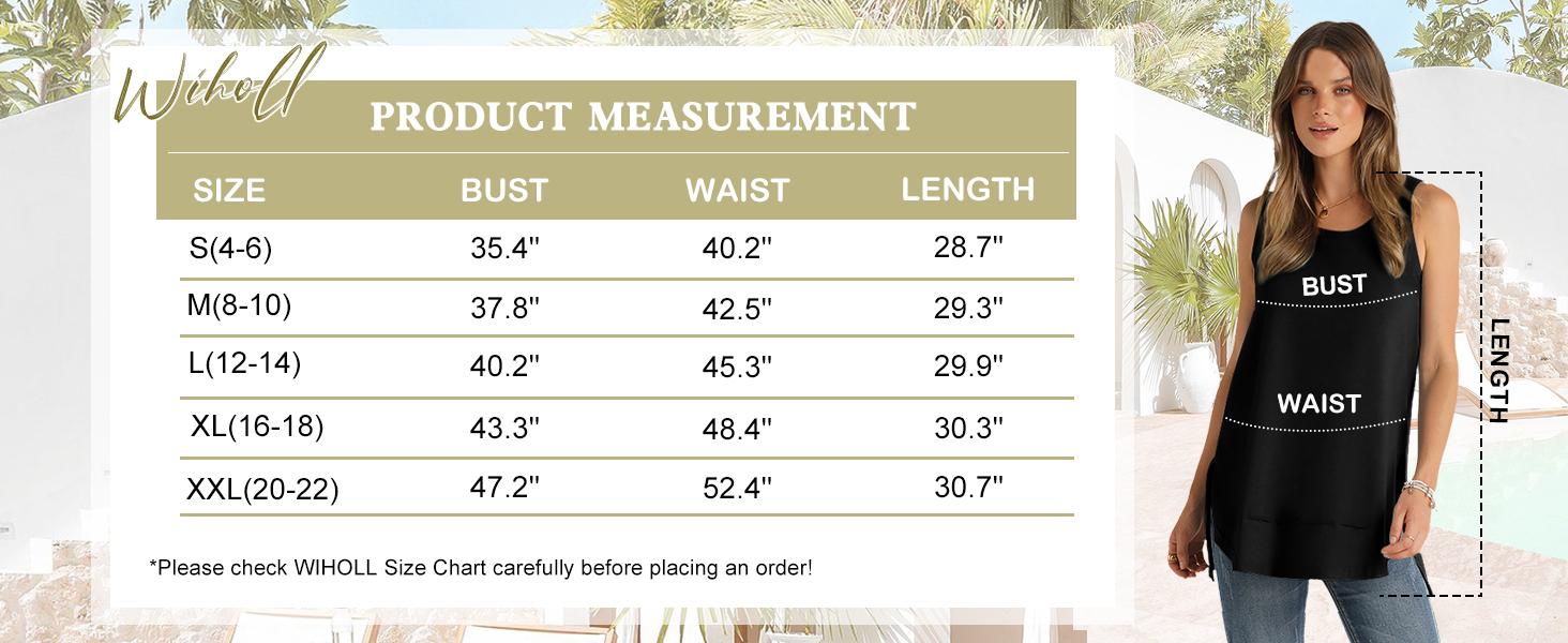 WIHOLL FASHION Loose Fit Tank Tops for Women Scoop Neck Summer Side Split Sleeveless Shirts 2025 Fashion WIHOLL FASHION Loose Fit Tank Tops for Women Scoop Neck Summer Side Split Sleeveless Shirts 2025 Fashion