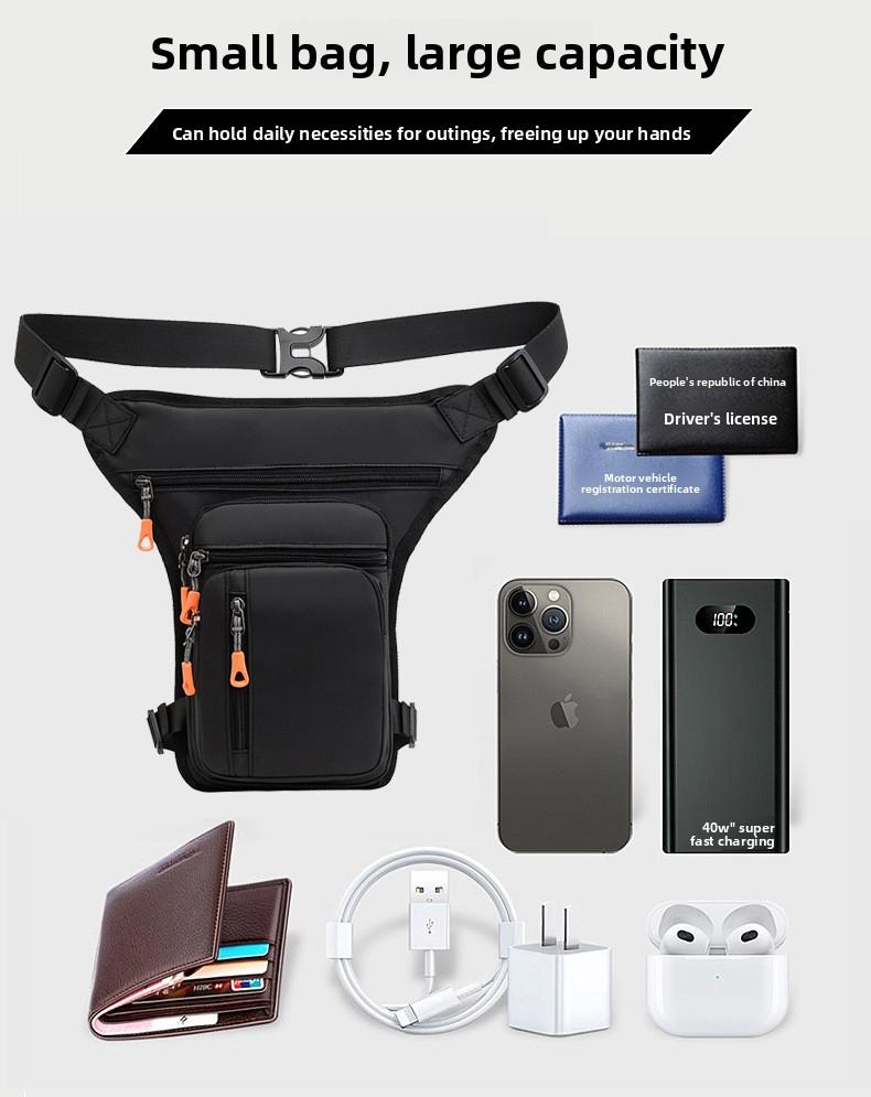 Multifunctional waist bag, men's new simple niche chest bag, fashionable and unique trendy leg bag