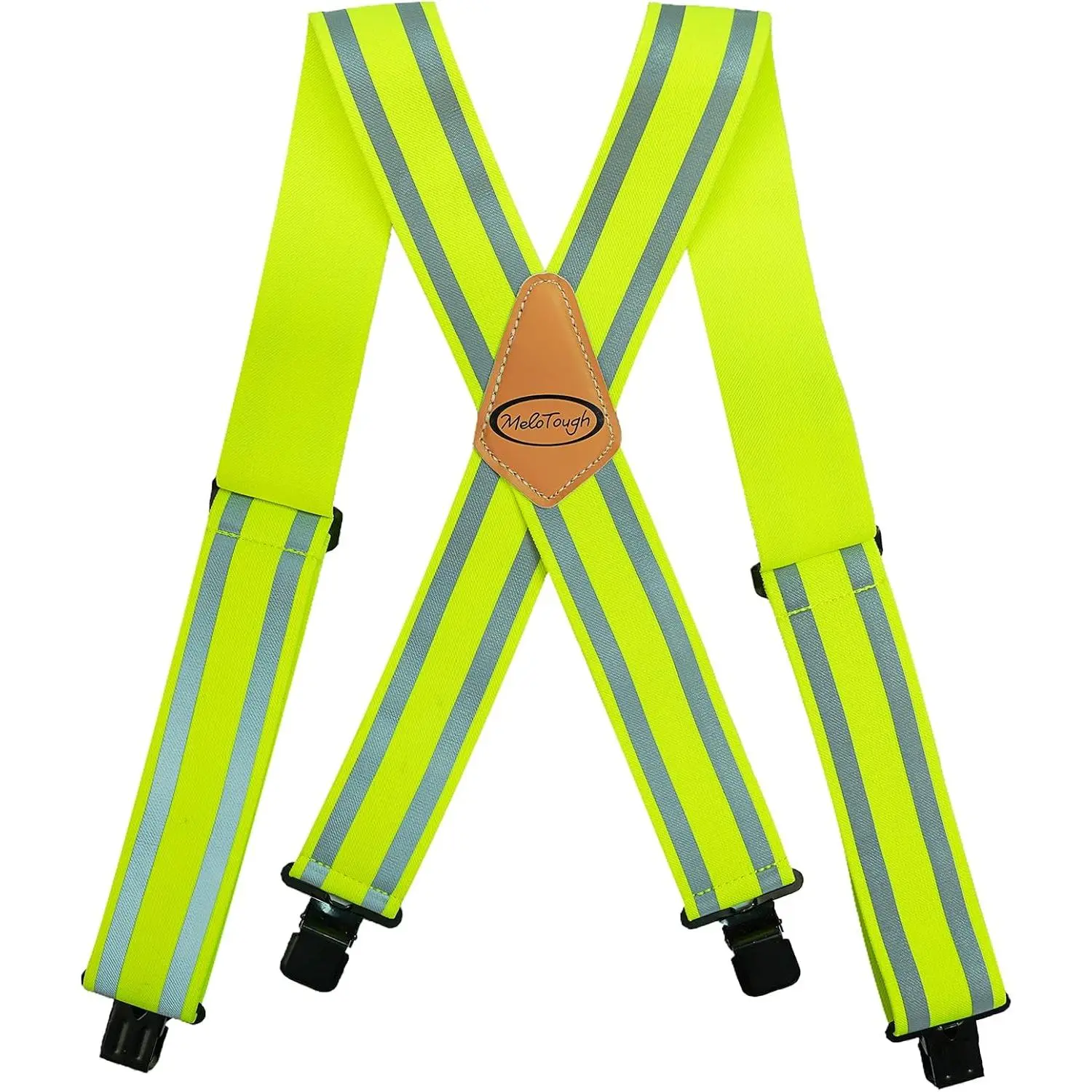 Hi Viz Safety Suspenders with Reflective Strips, High Visibility Gear for Holding Up Work Hold-Up Belt
