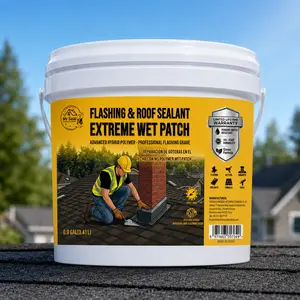 Extreme Wet Patch is a heavy-duty hybrid polymer roof sealant designed for fast and reliable leak repair. Perfect for emergency roof repairs, flashing repair, gutters, chimneys, skylights, cracks, and more.