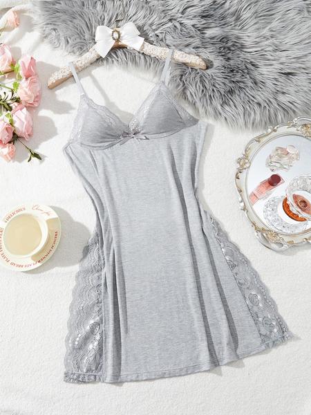 Women's Woven Fabric Sleepwear Set, Slim-Fit Plain Design, Soft & Breathable Comfort, All-Season Wearability, Casual Style