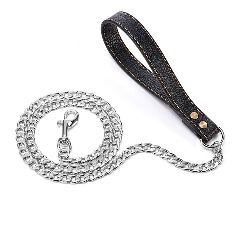 Gold Stainless Steel Dog Leash NK Training Chain for Small to Large Dogs Heavy Duty Hip Hop Bling Lead Secure & Durable
