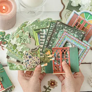 45 Vintage Mixed Material Embossed Relief Material Pack Garden Post Office Series Scrapbook Diary Journal Collage Decoration