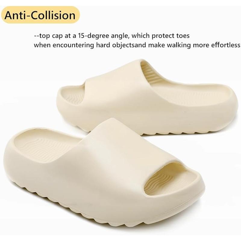 rosyclo Cloud Slides for Women Men - Ultra Soft Thick Sole Pillow Slippers, Non-Slip Lightweight Foam Slippers, Waterproof House Shoes for Shower & Beach.