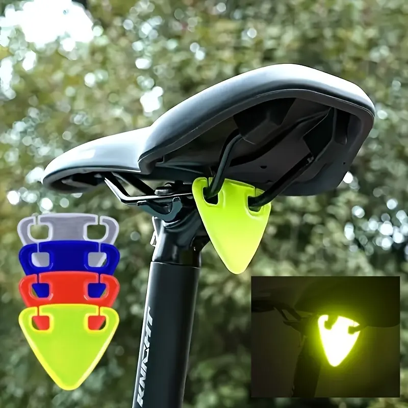3pcs Reflective Safety Light |   Triangle Bicycle Reflective Sticker |   Multiple Colors Available |   Suitable for Road/Mountain/City Bikes |   Special for Night Reflective Riding |   Easy to Install And Remove |   Suitable for Riders/Shared Bicycles |