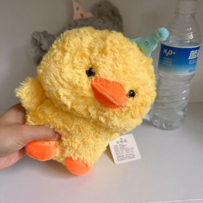 Quack Quack! Adorable Birthday Chick Plush in Party Hat - Ultra Soft Fluffy Duck Stuffed Animal, Perfect Cute Gift
