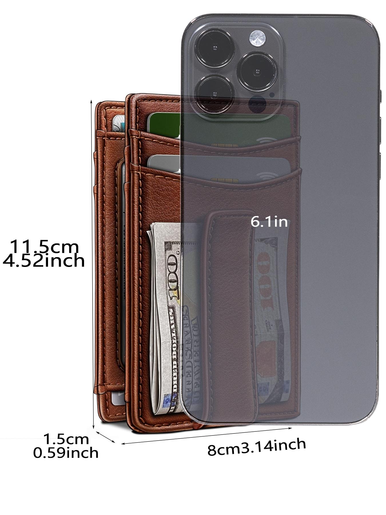 2026 New Magnetic Slim Wallet for Men, Leather Card Holder with Rfid Protection, Holds 12 Cards and Cash, Minimalist Design for Everyday Use