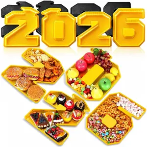 JMUQ 8 Pcs 2026 Charcuterie Numbers Fillable, 13.7 Inch 2026 Graduation Decorations Plastic Serving Tray Board Boxes for Kindergarten Preschool High School College Party Centerpieces