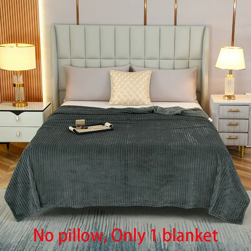 New Solid Color Drawstring Blanket, 9 Colors Available, Soft and Comfortable, Ideal for Bedroom, Living Room, Office, Nap, Sofa