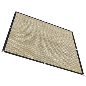 HDPE 50% Sun Block Plant Shade - Garden Shade Cloth Netting Mesh - Beige (4' x 8')