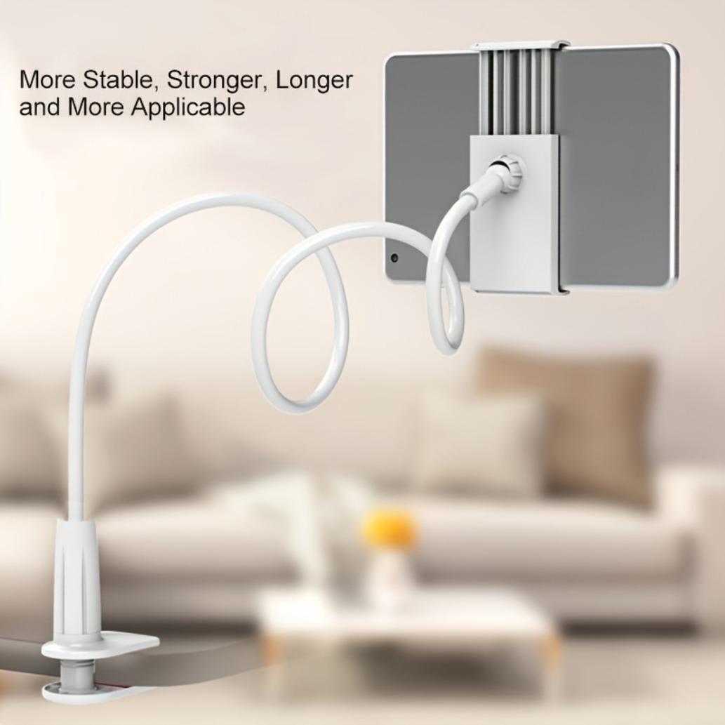 360-Degree Rotating Tablet and Phone Stand, 1 Count Adjustable Bedside Mount with Flexible Spiral Base, Bedside Companion for Tablets and Smartphones, Holder Stand for Hands-Free Web Browsing, Tablet Accessories