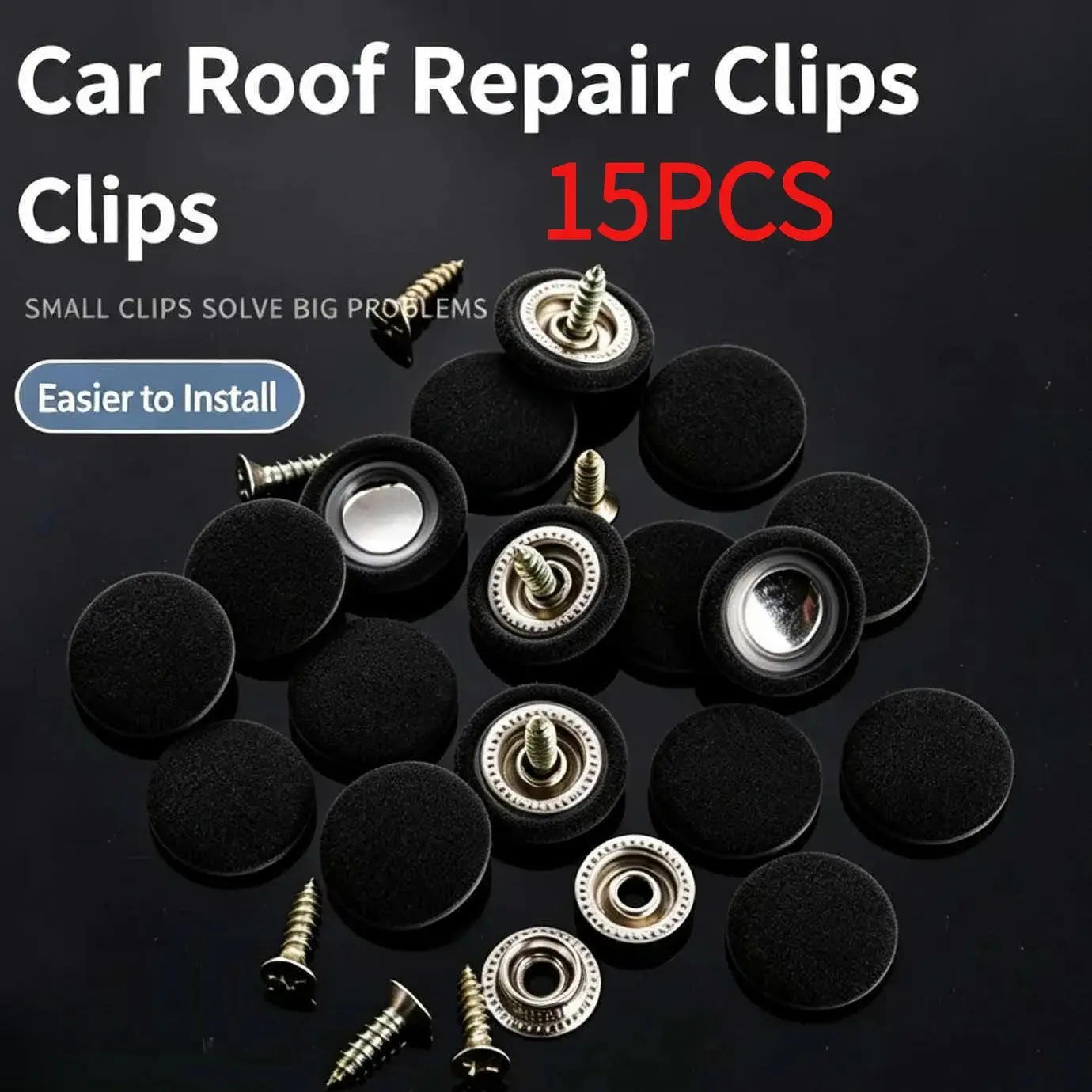 15-Pack Car Sunroof Repair Clips, Interior Ceiling Fabric Fasteners, Auto Trim Sunroof Repair Accessories, Durable & Easy Installation, Car Accessory