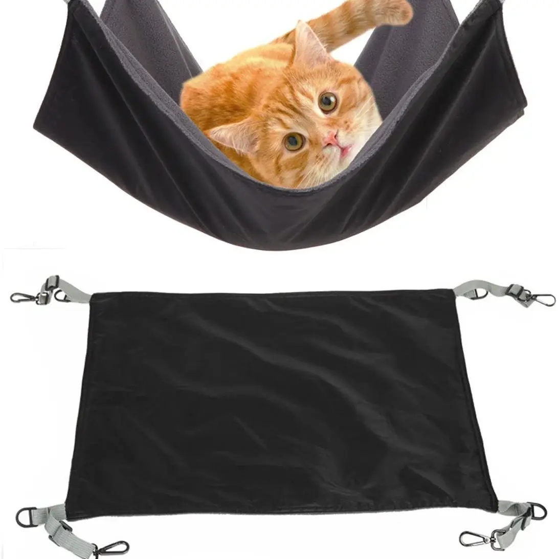 Pet Supplies Small Hammock, Cat Hanging Bed, Japanese‑Style Cat Hammock, Outdoor Small‑Size Double‑Tier Pet Camp Bed for Cats and Dogs