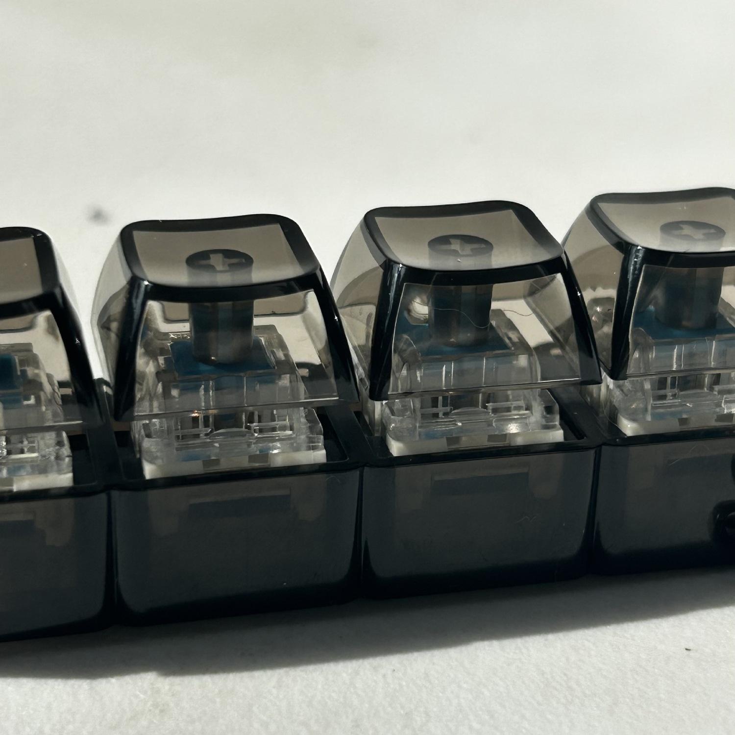 keyboard fidget clicker keys decompression toy keychain pendant