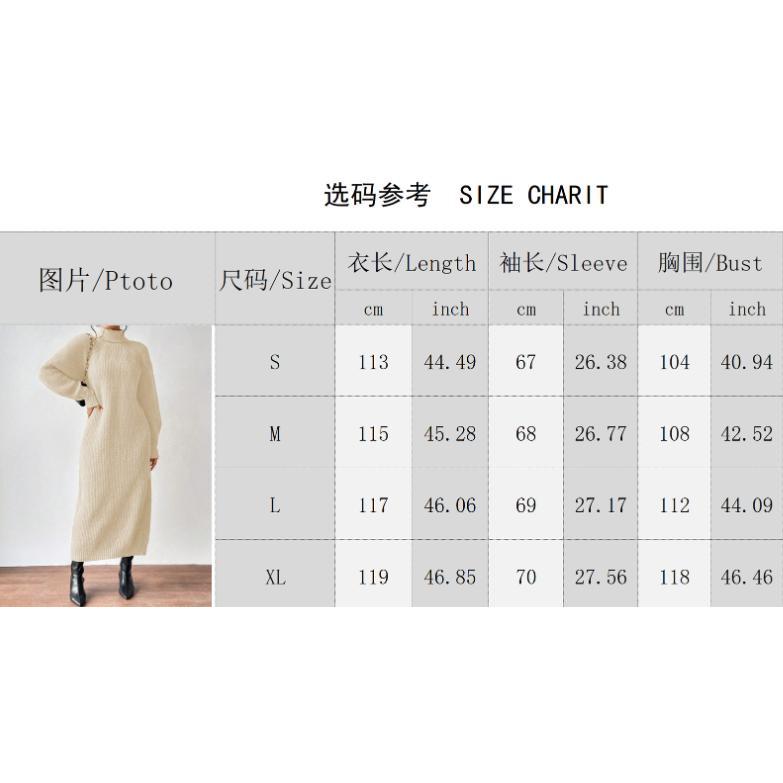 Women's Sexy Basic Long Sleeve Turtleneck Bodycon Party Long Pencil Dress
