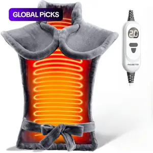 Large Electric Heating Pad for Back, Neck & Shoulders, 26" x 35" Soft Flannel Heating Pad with Adjustable Strap, Fast Heating, 6 Heat Settings, Auto Shut-Off, Machine Washable & UL Certified, Hot Compress Heat Pad Gift for Mom, Dad & the Elderly