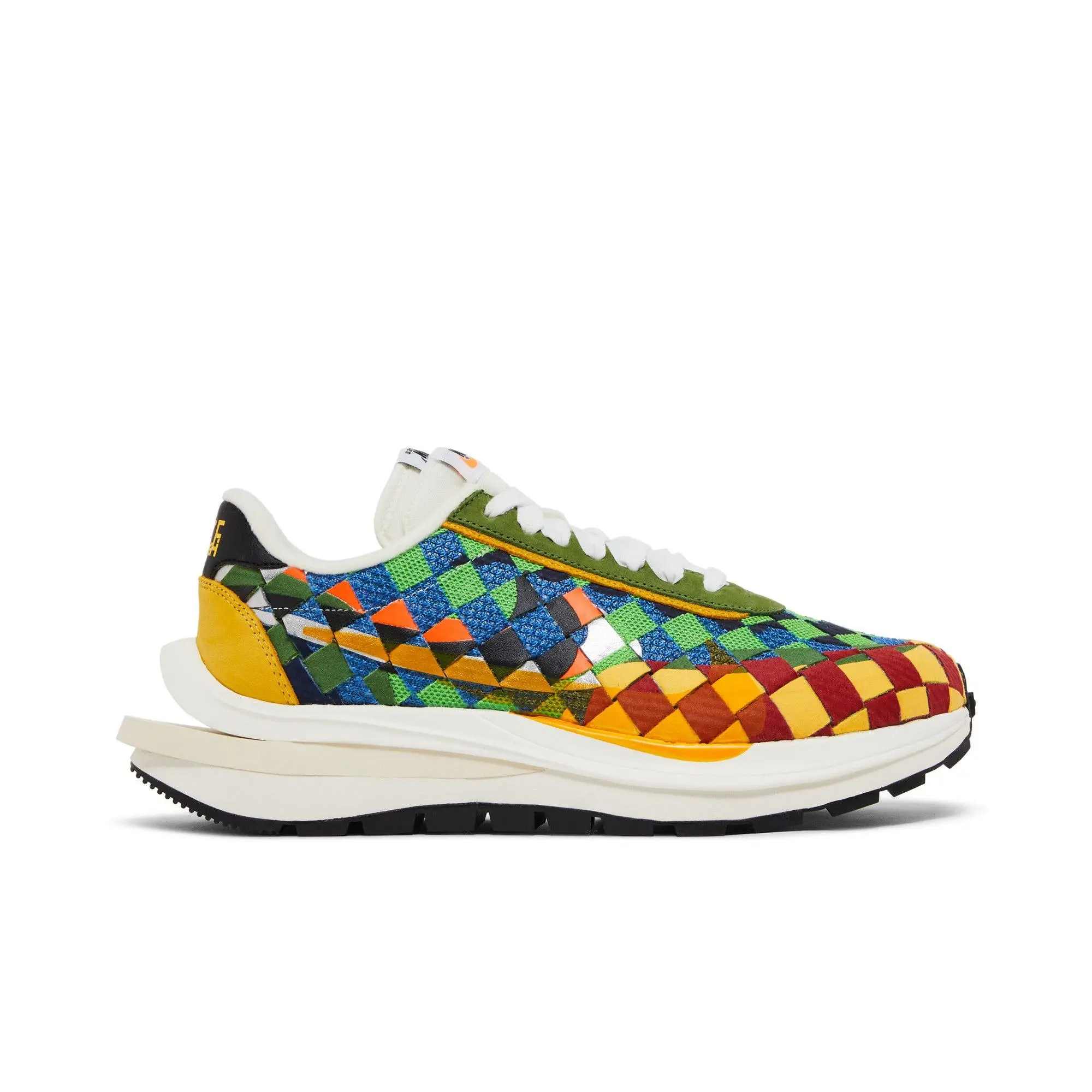Jean Paul Gaultier x sacai x Nike VaporWaffle Woven 'Multi-Color' (Unisex) Green Gusto/Safety Orange/Sail lifestyle casual shoes DR5209 300