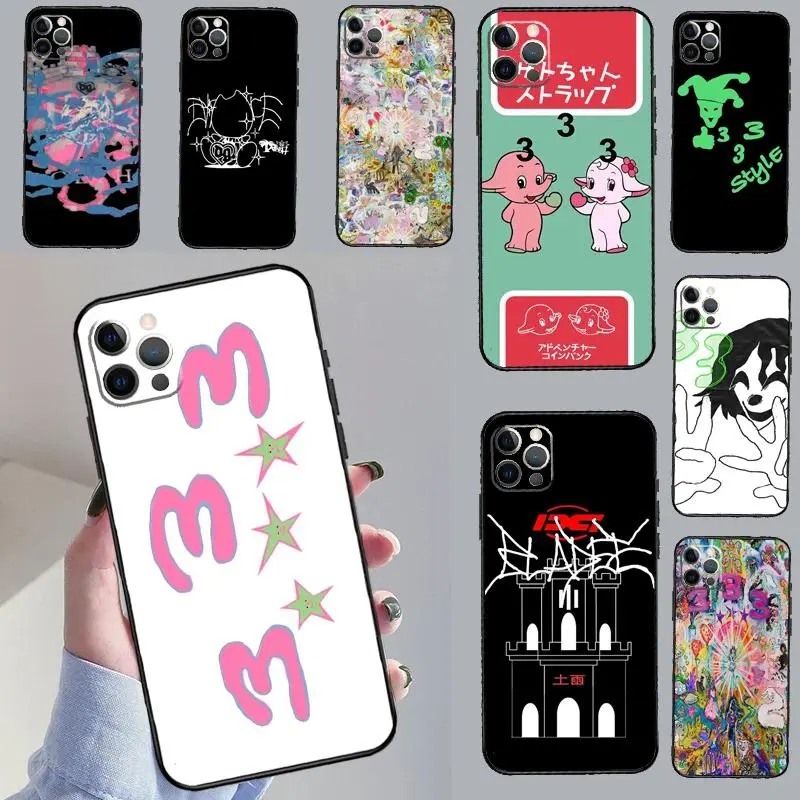 Bladee 333 Album Phone Case, Drain Gang Rap Aesthetic Protective Cover Compatible with iPhone 11-17 Pro Max/Plus & Samsung Galaxy S23-S25