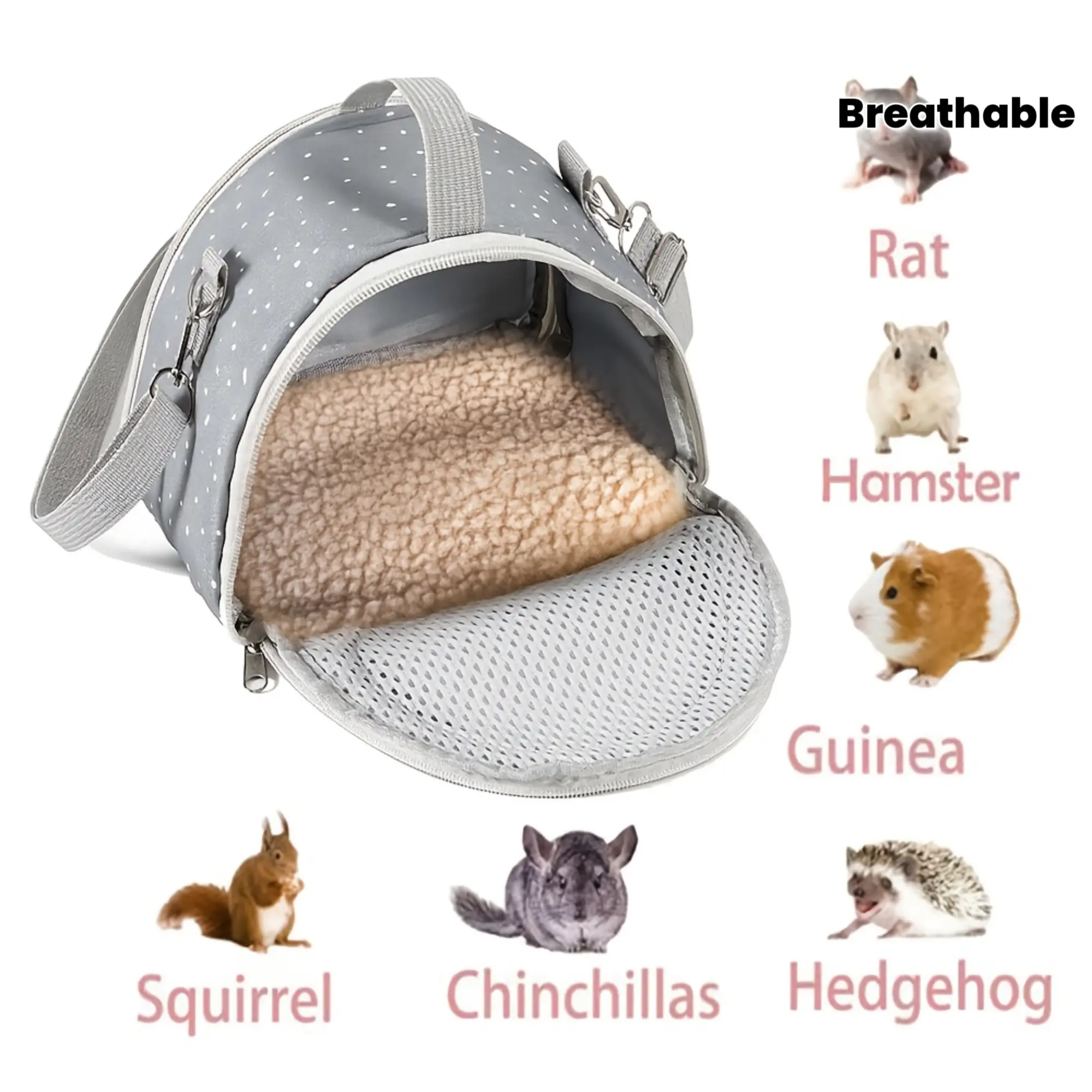 Flower Branch Mouse Bag Small Pet Carrier Bag Parrot Lizard Hedgehog Outing Bag Crossbody Breathable Fashion Squirrel Bag Golden Bear Mole Outing Cage Hamster Bag