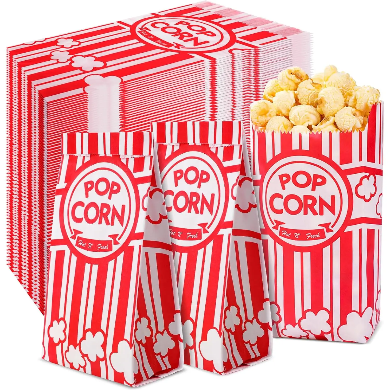 Paper Popcorn Bags,400 Pack 1oz Popcorn Bag Individual Servings, Pop Corn Bag Bulk for Poporn Machine,Movie Nights Pop Corn Bags