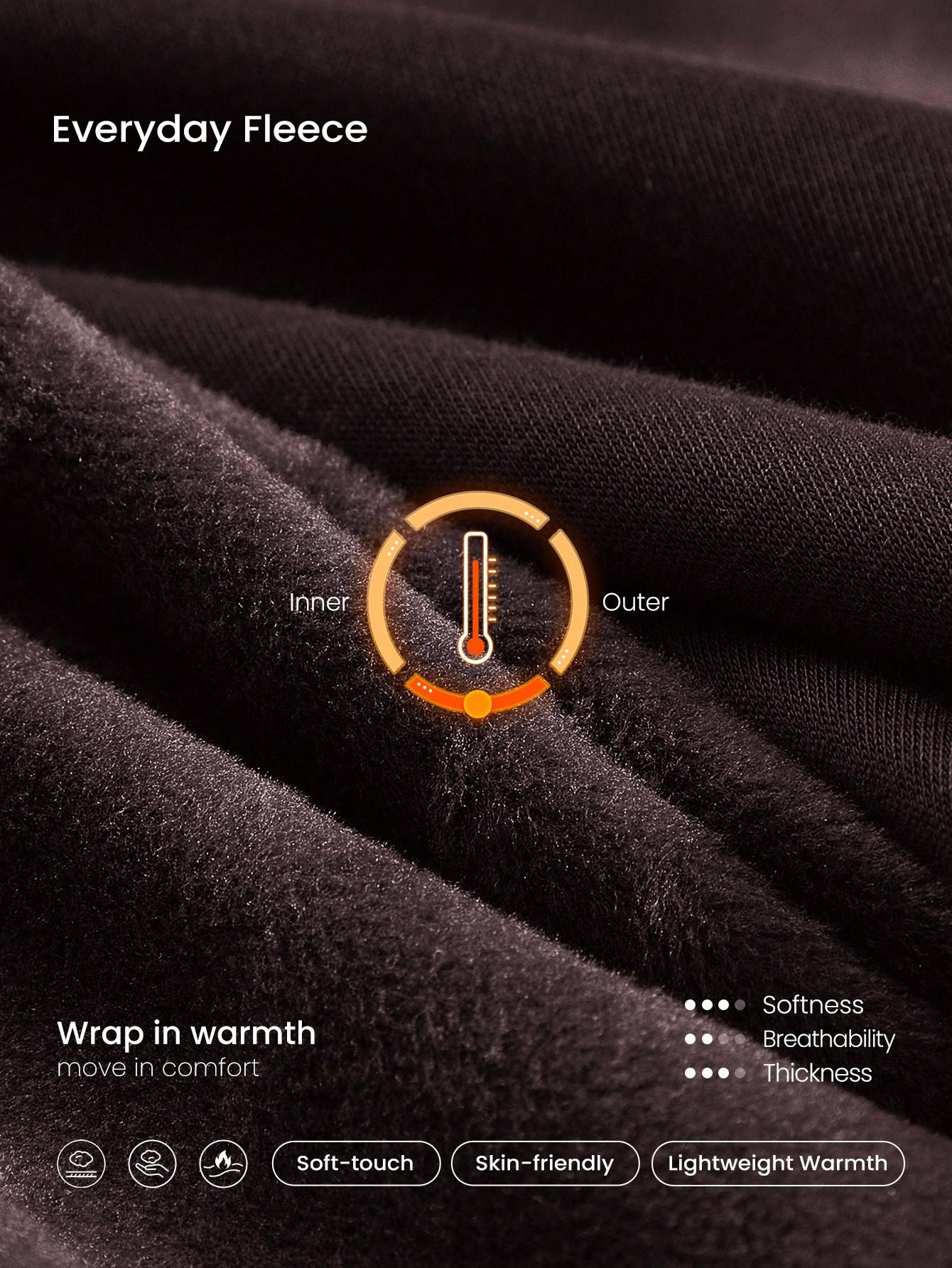 GLOWMODE Everyday Fleece WarmthSoft Warm Lightweight Front Back Seam Detailing Pockets Batwing Sleeve High Neckline Full-Zip Jacket