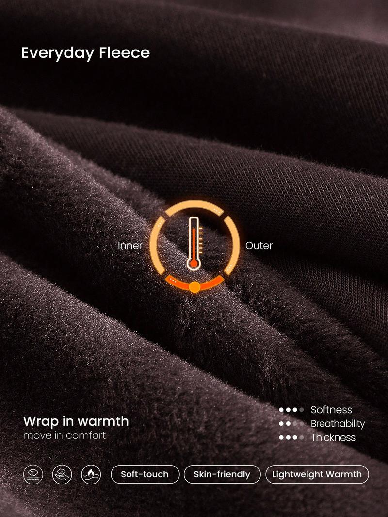 GLOWMODE Everyday Fleece WarmthSoft Warm Lightweight Front Back Seam Detailing Pockets Batwing Sleeve High Neckline Full-Zip Jacket