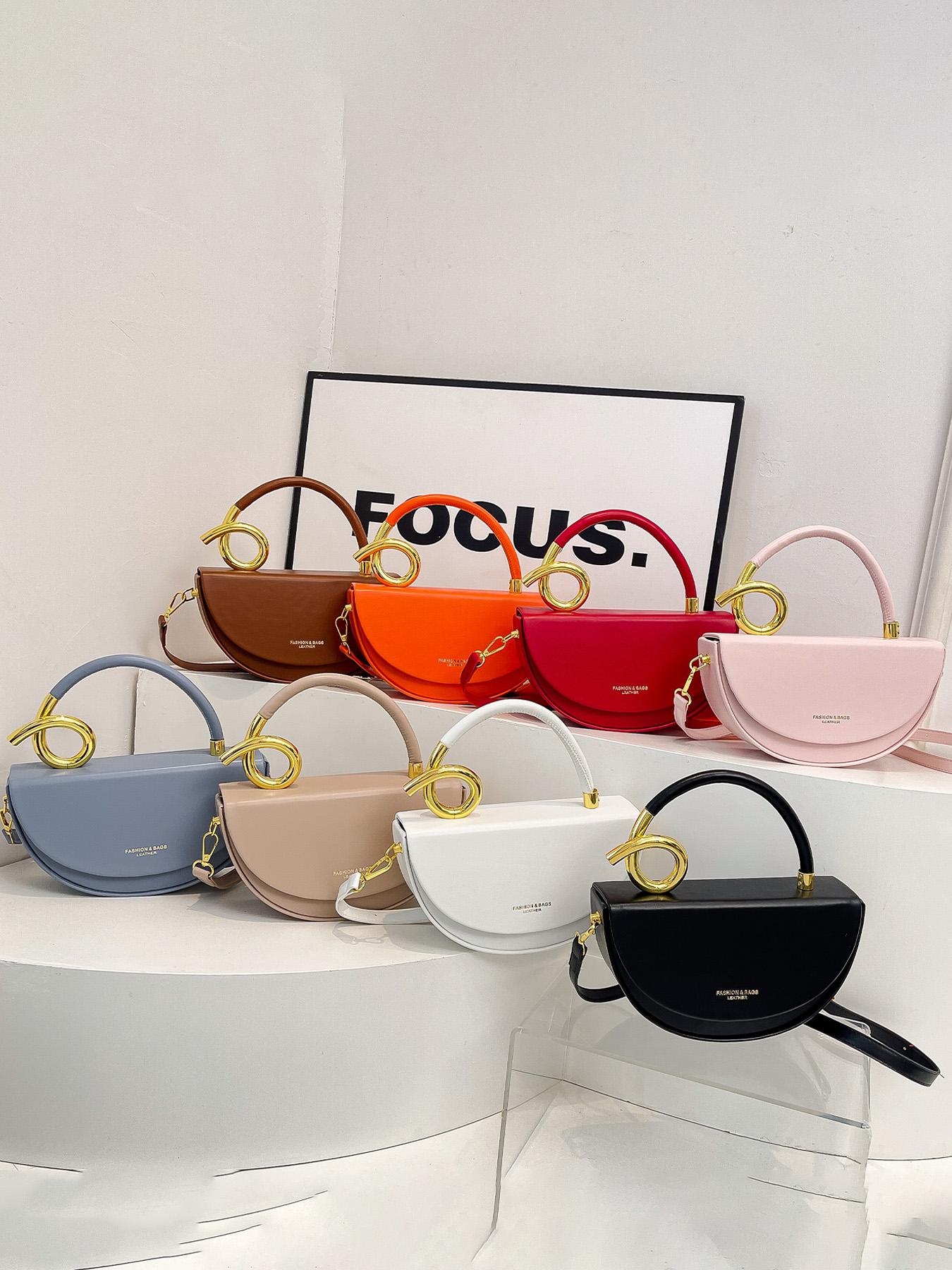 Women's Fashionable Solid Color Handbag, Elegant Bag, Casual Versatile for Daily Commuting, Party, Date, Shopping, High-end Commuter Bag