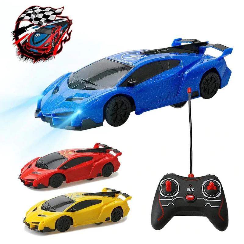 New Wall Climbing Remote Control Car Expert Level Gravity Defying RC Car Christmas Gift for Boys Rechargeable Alloy Cyber-Truck Transformable Mini Forklift Toy Dual-Tire Drift High-Speed LED Off-Road All Terrain 2.4GHz Monster