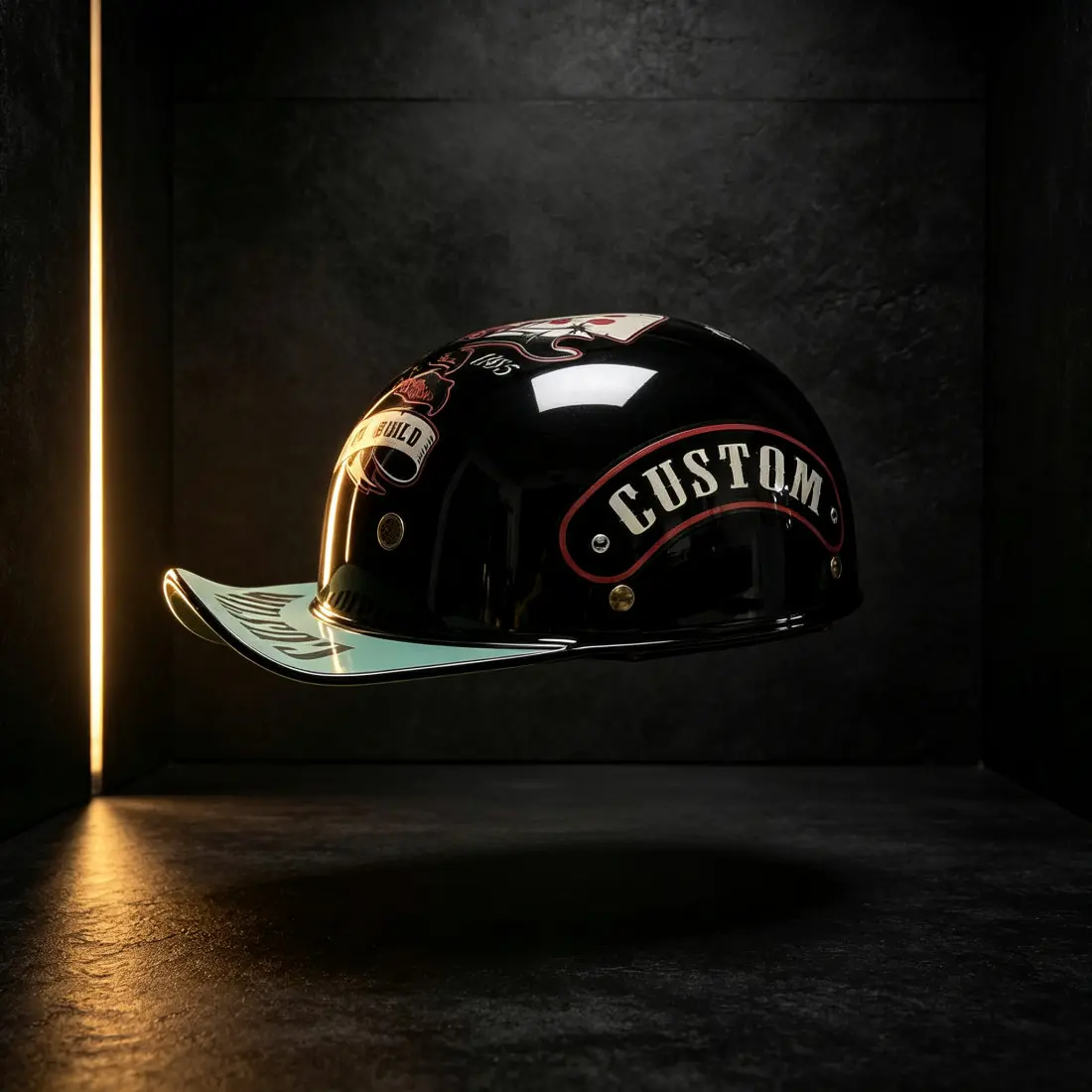 2026 Summer Breathable Half Helmet, Affordable Helmet, Motorcycle Electric Bike Dual-Use Retro Baseball Cap Helmet, Trendy Protective Headgear