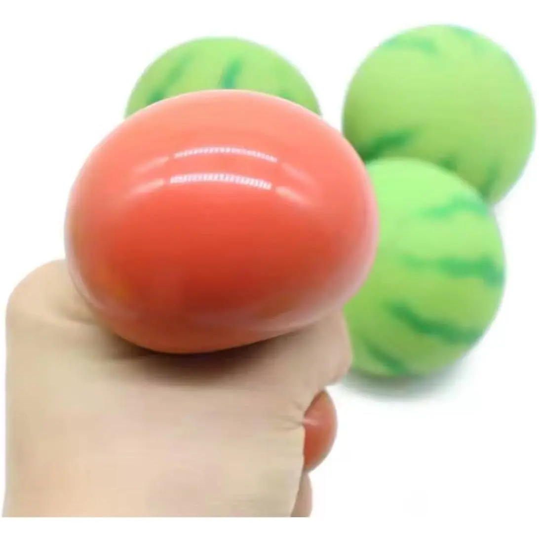 Watermelon Squeeze Stress Ball, Color-Changing Fidget, Squishy Relief Ball for Kids and Adults