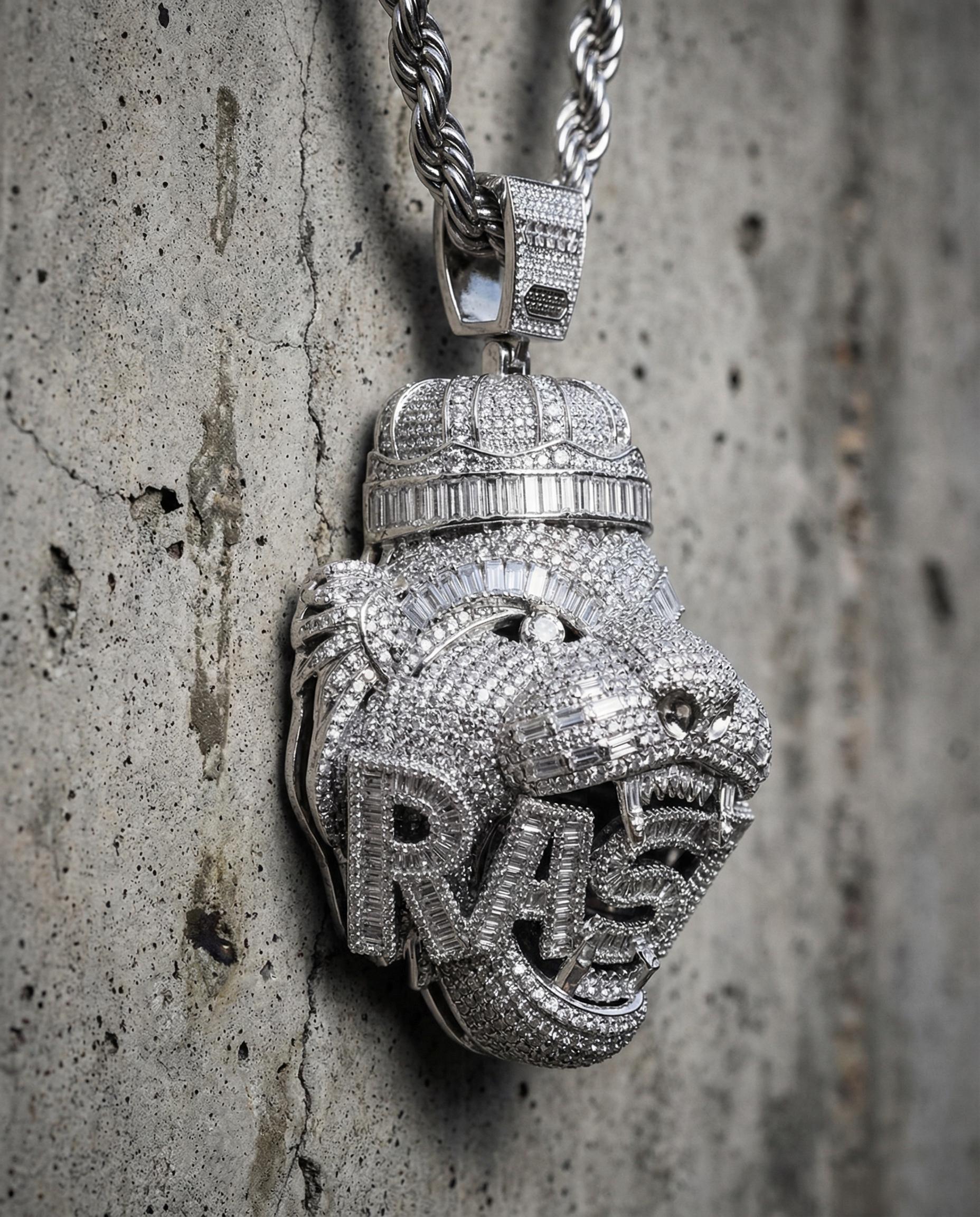 European and American high street retro tiger head pendant, niche trendy brand personalized necklace suitable for both men and women, American street hip-hop style