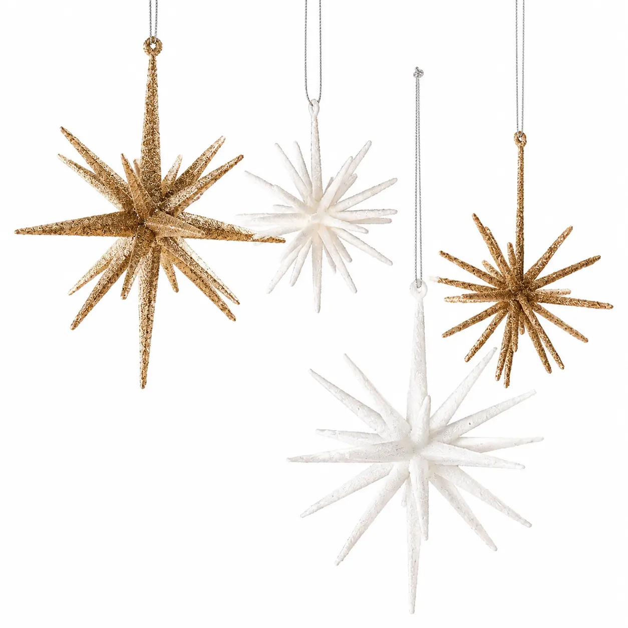 Elegant Transparent Champagne White Exploding Star Christmas Ornament for Holiday Tree Decoration – Handcrafted Glass-Like Ball Pendant with Festive Sparkle and Classic Holiday Charm