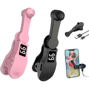 2-Pcs USB-Powered Auto Clicker Controller for Android Cellphones, Adjustable Clip-On Finger Screen Tapper, Portable Tech Accessories with Cable & Digital Tripod for Apps & Games