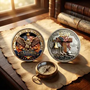 1776-2026 Usa 250th Anniversary Coin, 'we the People' Freedom Souvenir, Historical Collectible, Ideal Gift for Patriotic Enthusiasts