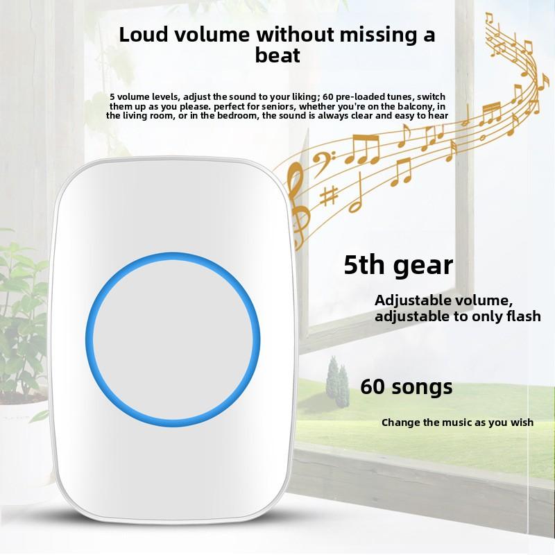 Wireless Home Elderly Call Bell Long Distance Bedside Help Button for Patients Caregiver Reminder Safety Alert Bell