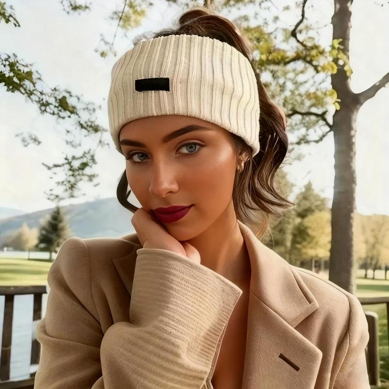 4pcs Women's Soft Stretchy Headbands Winter Ear Warmers with Comfort Fit Solid Color Hair Accessories for Cold Weather Stylish Cozy Hairbands for Everyday & Formal Wear - Cornrow Wedding