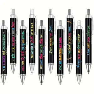 10pcs Bible Verse Ballpoint Pens, Christian Gifts, Inspirational Quotes, Funny Pens, Office Supplies, Ideal for Men and Women